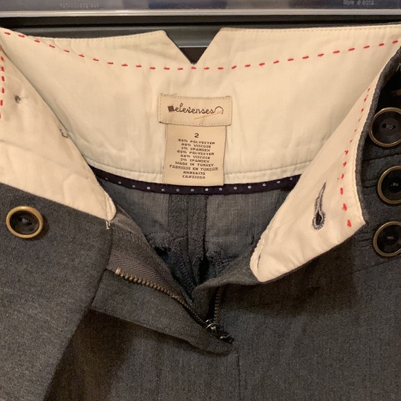 Elevenses wide-legged grey trousers, size 2 - Picture 4 of 5